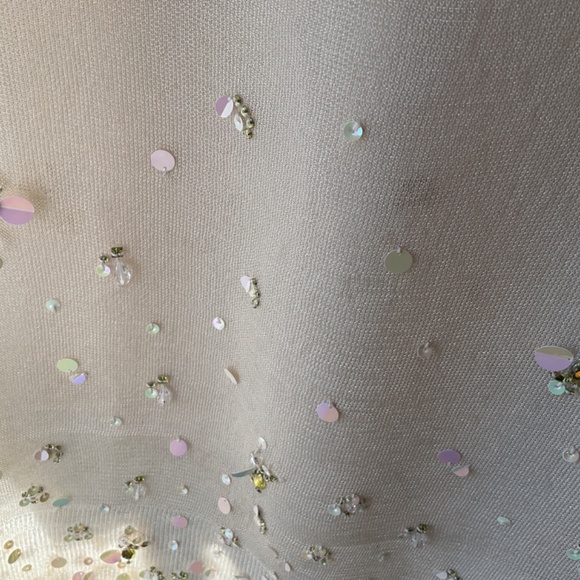 NWT J. Crew Collection sand sheer sweater-skirt with sequins SZ XXS - Picture 8 of 8